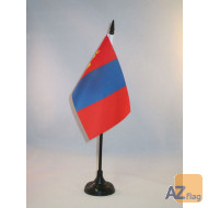 DRAPEAU DE TABLE MONGOLIE 15x10cm - PETIT DRAPEAUX DE BUREAU MONGOL 10 x 15 cm