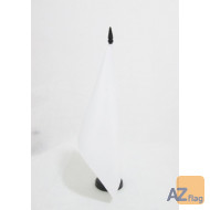 DRAPEAU DE TABLE UNICOLORE BLANC 21x14cm - PETIT DRAPEAUX DE BUREAU DE COULEUR BLANCHE 14 x 21 cm