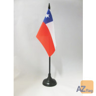 DRAPEAU DE TABLE CHILI 15x10cm - PETIT DRAPEAUX DE BUREAU CHILIEN 10 x 15 cm