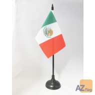 DRAPEAU DE TABLE MEXIQUE 15x10cm - PETIT DRAPEAUX DE BUREAU MEXICAIN 10 x 15 cm