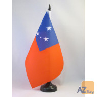 DRAPEAU DE TABLE SAMOA 21x14cm - PETIT DRAPEAUX DE BUREAU SAMOAN  14 x 21 cm