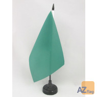 DRAPEAU DE TABLE LIBYE ANCIEN 21x14cm - PETIT DRAPEAUX DE BUREAU LIBYEN 14 x 21 cm