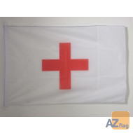 DRAPEAU CROIX ROUGE 150x90cm - DRAPEAU HUMANITAIRE 90 x 150 cm Spécial Extérieur - DRAPEAUX