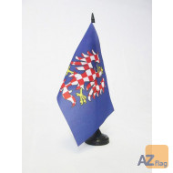 DRAPEAU DE TABLE MORAVIE 21x14cm - PETIT DRAPEAUX DE BUREAU MORAVA - RÍ?PUBLIQUE TCHÍ?QUE 14 x 21 cm