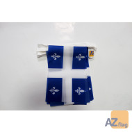 GUIRLANDE 4 mètres 20 DRAPEAUX QUÉBEC 15x10 cm - DRAPEAU QUÉBÉCOIS 10 x 15 cm