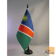 DRAPEAU DE TABLE NAMIBIE 21x14cm - PETIT DRAPEAUX DE BUREAU NAMIBIEN 14 x 21 cm