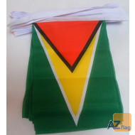 GUIRLANDE 6 mètres 20 DRAPEAUX GUYANA 21x15 cm - DRAPEAU GUYANIEN 15 x 21 cm
