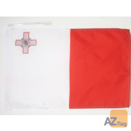 DRAPEAU MALTE 45x30cm - PAVILLON MALTAIS 30 x 45 cm haute qualité