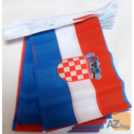GUIRLANDE 6 mètres 20 DRAPEAUX CROATIE 21x15 cm - DRAPEAU CROATE 15 x 21 cm