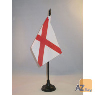 DRAPEAU DE TABLE ALABAMA 15x10cm - PETIT DRAPEAUX DE BUREAU ETAT AMÉRICAIN - USA - ETATS-UNIS 10 x 15 cm