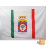 DRAPEAU POUILLES 150x90cm - DRAPEAU PUGLIA - ITALIE 90 x 150 cm Fourreau pour hampe