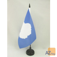 DRAPEAU DE TABLE ANTARTIQUE 21x14cm - PETIT DRAPEAUX DE BUREAU ANTARTIQUE 14 x 21 cm
